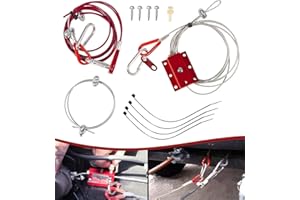 CAMOO RV Trailer Towing Breakaway Cables System Emergency Break Away Control Device, for Universal Tow Bar Flat-Towed Supplemental Brake Cables System