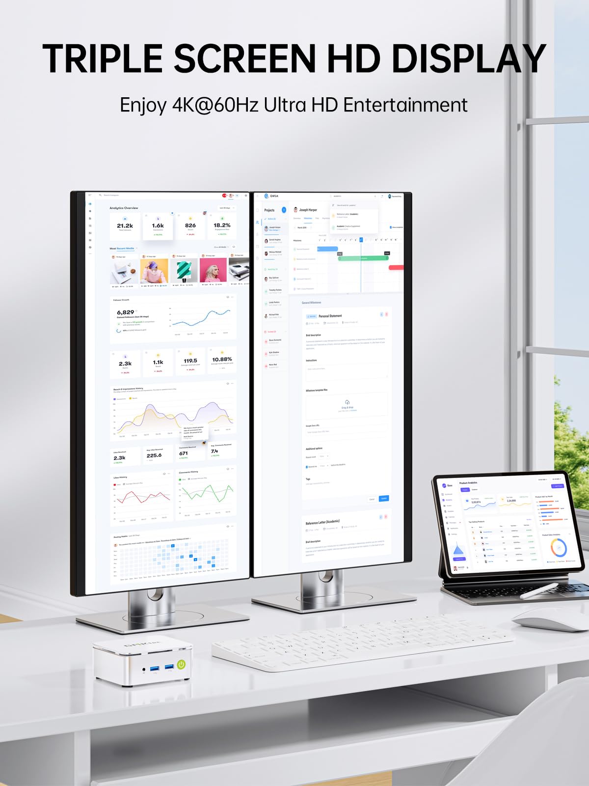 GMKtec Mini PC Computer, G10 Ryzen 5 3500U (Beats N150/N97), 16GB RAM 512GB SSD 2.5GbE NIC LAN Desktop Office Home Business HTPC Proxmox, Triple 4K Display, WiFi, BT, USB-C, DP, Type-C PD, HDMI 2.1