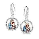 LeCalla 925 Sterling Silver Leverback Earrings for