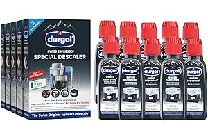 Durgol Swiss Espresso, Descaler and Decalcifier for All Brands of Espresso Machines and CoffeeMakers, 4.2 Fluid Ounces (Pack of 10)
