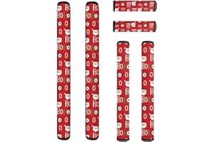 NETILGEN 6 PCS Refrigerator Door Handle Covers Washable Anti-Skid Protector for Fridge Dishwasher Oven Keep Off Fingerprints Liquid Oil Stain Food Spot, Christmas Ho Ho Santa Claus