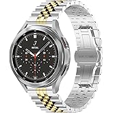 Wolait Compatible with Samsung Galaxy Watch 7 Band 40mm 44mm,Stainless Steel Metal Replacement Band for Galaxy Watch 6 Classic Bands 47mm 43mm/ Galaxy Watch 6/5/4 Band 40mm 44mm