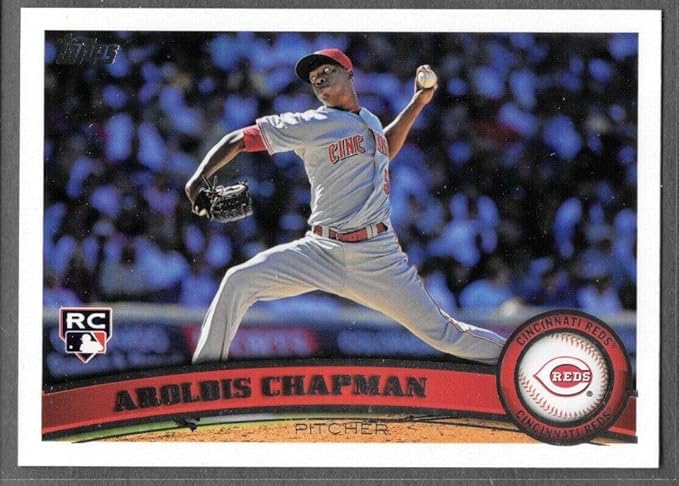 Amazon 2011 Topps Baseball Card 110 Aroldis Chapman RC RC 