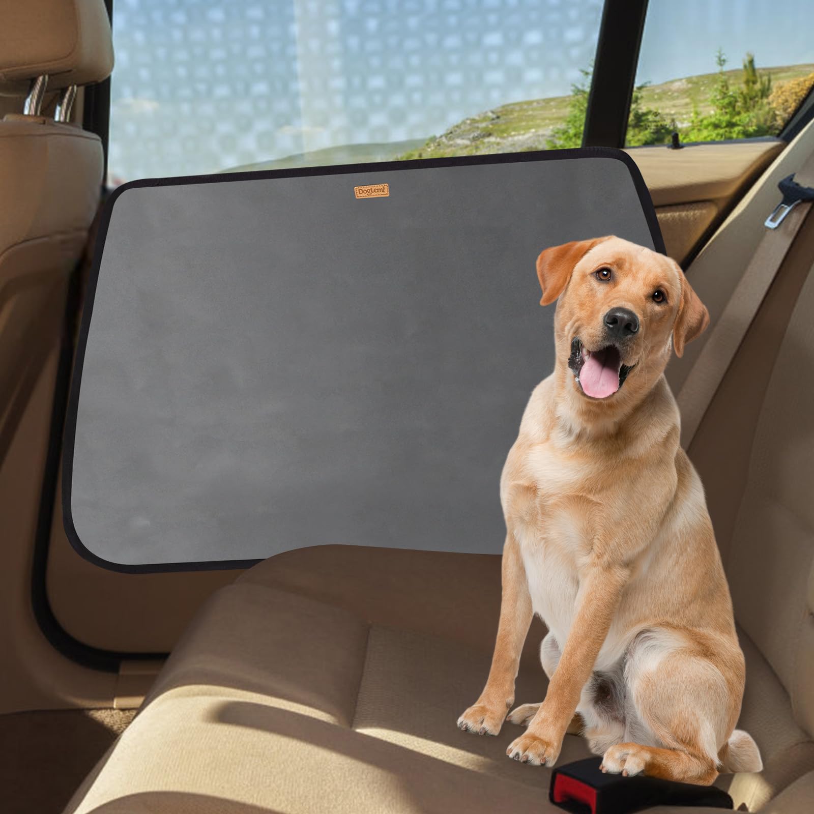 MIGHTYDUTY Car Door Protector Dog 2 Pack Waterproof Washable Oxford Pet Car Door Covers from Dog Scratching for Most Cars Travel（Grey）