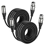 EBXYA XLR Cable 50ft 2 Packs - Premium Balanced
