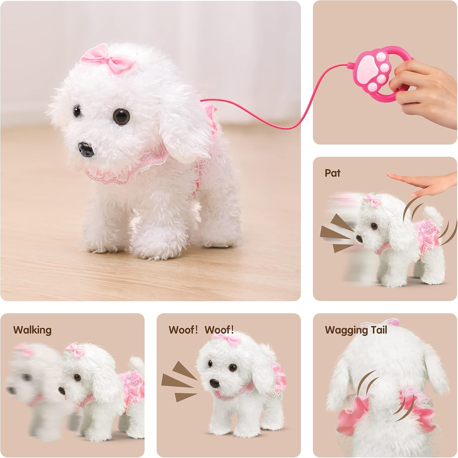 OR OR TU Walking Barking Toy Dog with Remote Control Leash - Image 3