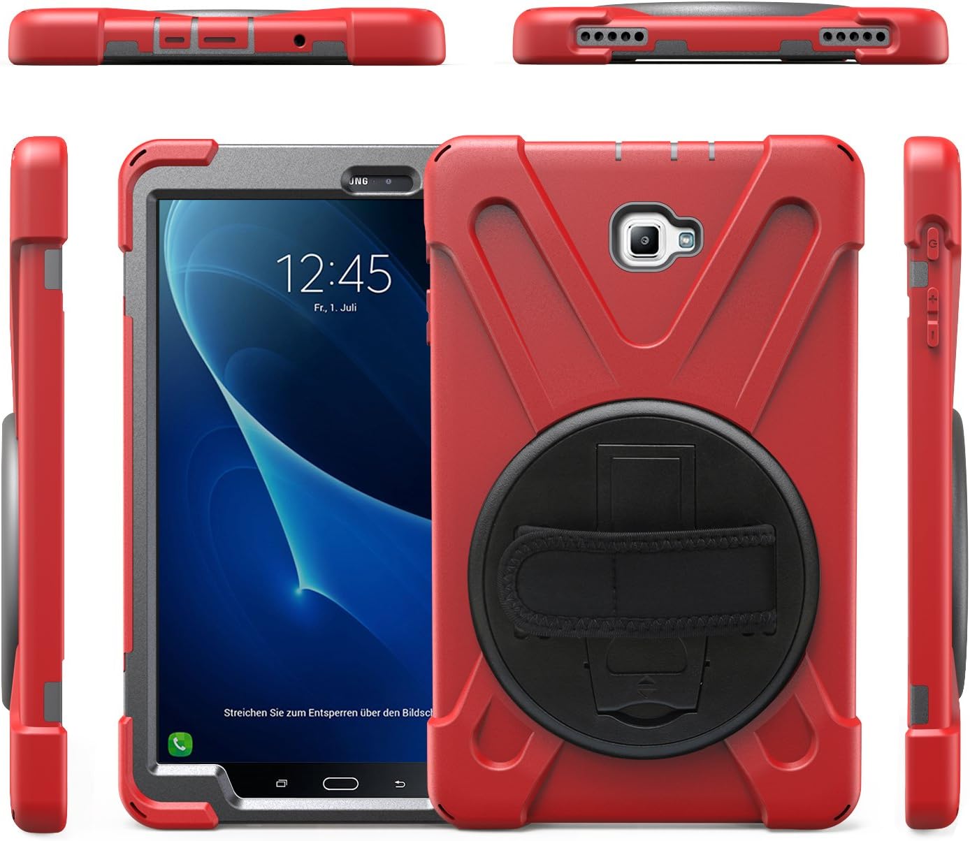 Gerutek for Samsung Galaxy Tab A6 10.1 2016 Case, SM T580/T585 Case Shockproof with 360 Rotating Stand - Image 4