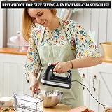 BAIGELONG 300W Hand Mixer, 5 Speeds + Turbo, 5 Attachments, Black view 7