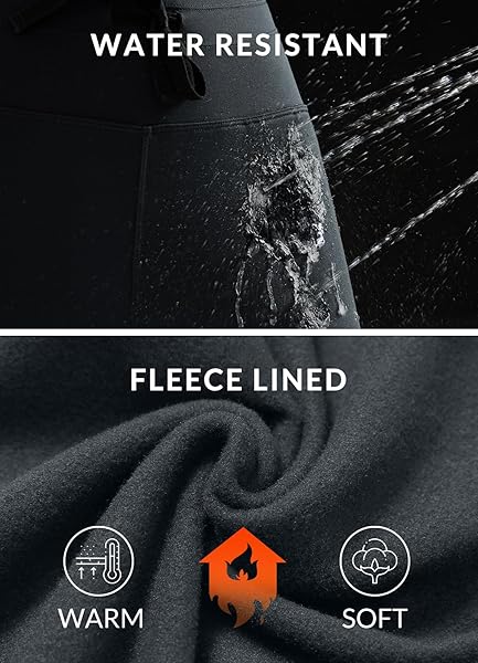 BALEAF WOMEN’S FLEECE LINED JOGGER PANTS HIKING WATER RESISTANT THERMAL HIGH WAIST CARGO POCKETS TRAVEL WINTER DARK GRAY M