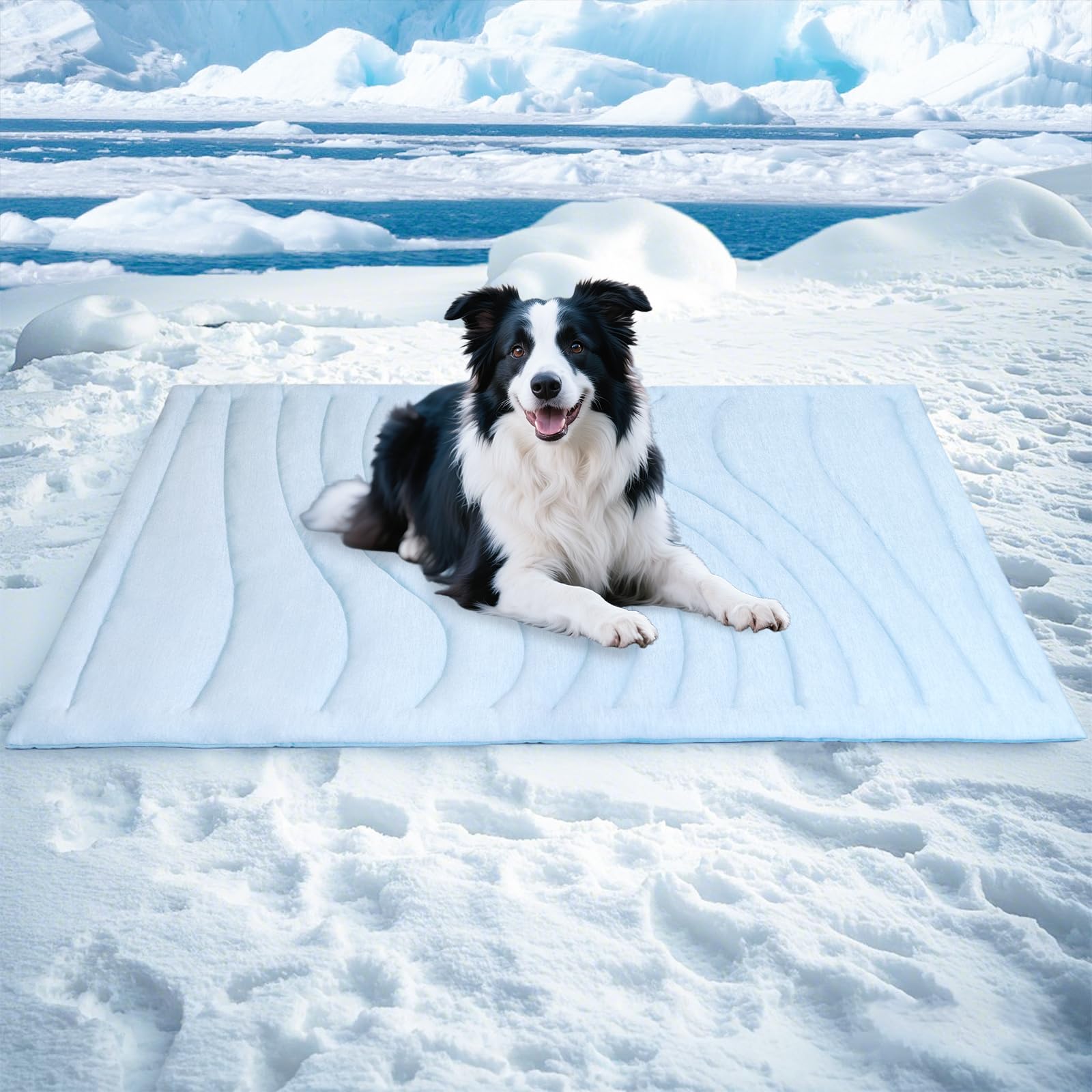 Photo 1 of BECEMURU Dog Cooling Mat - 48" x 28" Thickening Cooling Pad Blanket for Crate, Kennel, Bed, Sofa - Machine Washable, Durable, Non-Gel - Keep Your Pet Cool and Comfortable