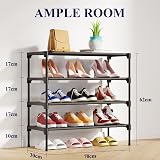 Kitsure Shoe Rack Premium Non-Woven Shelf 70x30x62 cm Black view 2