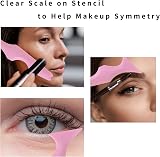 qerich Silicone Eyeliner Stencil 5-in-1 Reusable Makeup Guide Tool Pink view 6