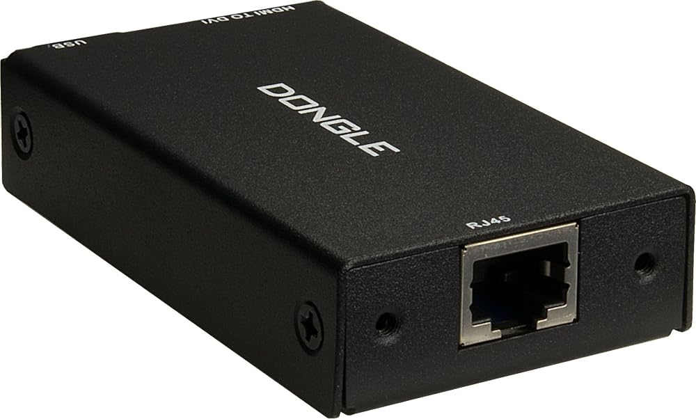 Inter-Tech KT-150D KVM Dongle RJ45 to DVI Converter Adapter