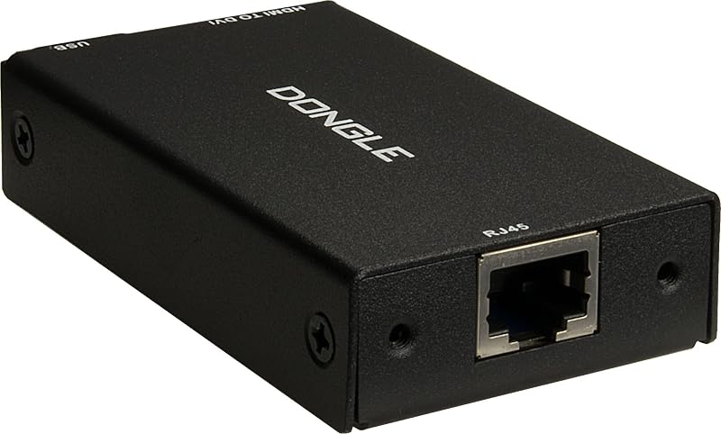 Inter-Tech KT-150D KVM Dongle RJ45 to DVI Converter Adapter