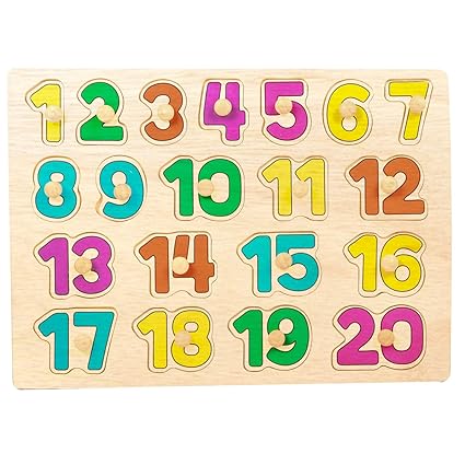 GoodLuck Baybee Kids Wooden Number Puzzle Board Wooden Numbers (1-20) Puzzles Educational Toys Baby Learning Puzzles Set Toy for Kids Boys & Girls Age 3+ Years