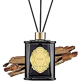 M&SENSE 8.4 oz Large Reed Diffuser for Home | Santal(Sandalwood) Scent Oil Diffuser with Sticks | Bedroom Bathroom Living Room Decor