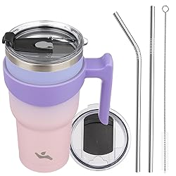Konokyo 30 oz Tumbler with Handle and 2 Straw 2