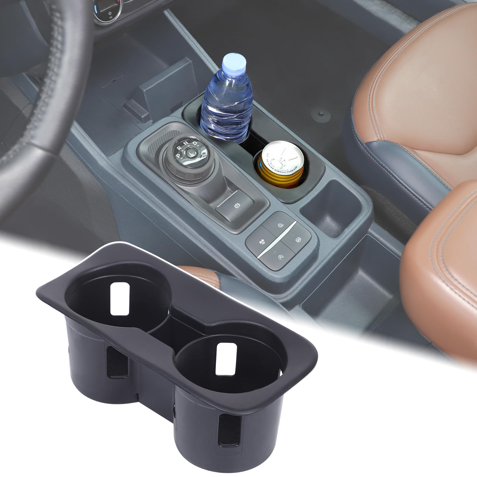 Photo 1 of Aunginsy Center Console Cup Holder Protector Compatible with Ford Maverick 2022-2025 Car Central Control Front Gear Shifter Drink Cup Holder Organizer Tray Storage Box Insert Coaster TPE Accessories