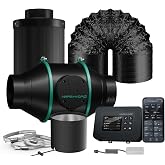 MARS HYDRO 4" Grow Tent Exhaust Fan kit with T&amp;H iControl Controller | Air Filtration, App Remote Control,Ventilation System with Inline Fan,Carbon Filter,13ft Ducting