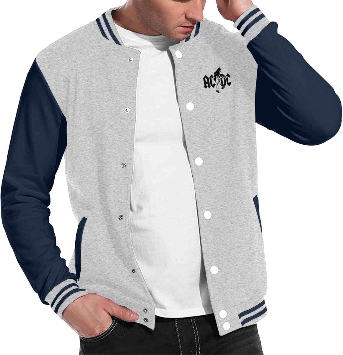 Qq1 Asd Store Acdc Men S Fashion Sweatshirts Comfortable Baseball Uniform Jacket Sport Coat At Amazon Men S Clothing Store