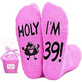 HAPPYPOP Birthday Socks for Women - Best Gifts for Her in 31 32 33 34 35 36 37 38 39 40 Year