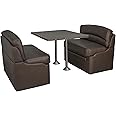 RecPro 42" Dinette Booth Set with Table and Leg, Includes Two Booths for RV's | 5th Wheel Camper Seating with Bed Conversion