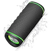 Wireless Bluetooth Speaker,16W Stereo Sound with Multi RGB LED Lights, IPX5 Waterproof Bluetooth Speakers, BT5.3, TWS Surround Pairing, Lightweight for Party Outdoor Camping