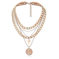 MJartoria Layered Necklaces for Women Trendy Retro