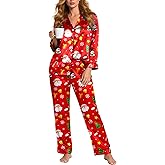 Kallenorox Silky Pajamas for Women 2 Piece Long Sleeve Pj Sets Women's Satin Sleepwear Button Down Loungewear Set