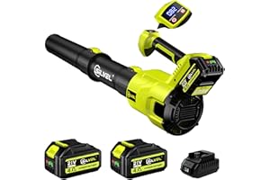 SILVEL Cordless Leaf Blower, 550CFM (160MPH) Brushless Turbo Blower, 24V High Power Battery Powered Leaf Blowers with 2x4.0Ah Battery & Charger, Electric Blowers Variable Speeds for Lawn&Garden