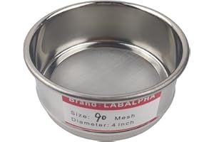 LABALPHA 90 Mesh Lab Sieves, Test Sieve #90 Mesh, 4'' Diameter, 304 Stainless Steel Wire Cloth (0.17mm)