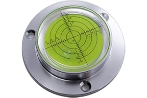 GEONASSUR Flange Plate Level Machine Tool Travel Trailer Camper Rv Leveling Small Mini Scope Bubble Level Round (Diameter 60mm)