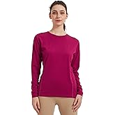 SHEEP RUN 100% Merino Wool Women's Base Layer Wicking Breathable Hiking Long Sleeve Shirt