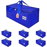 ZFWDSY Moving Bags Totes,6 Pack 93 Liters Clothes Storage Bins Large Moving Boxes with Handles for College Dorm or Christmas 