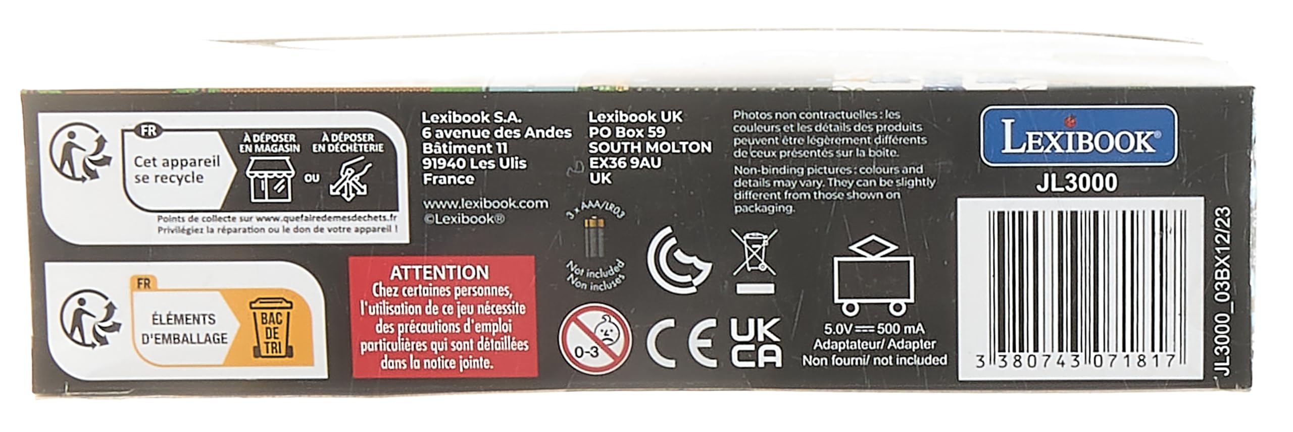 LEXiBOOK JL3000 Power Cyber Arcade Portable Game Console, 300 Games, 2.8