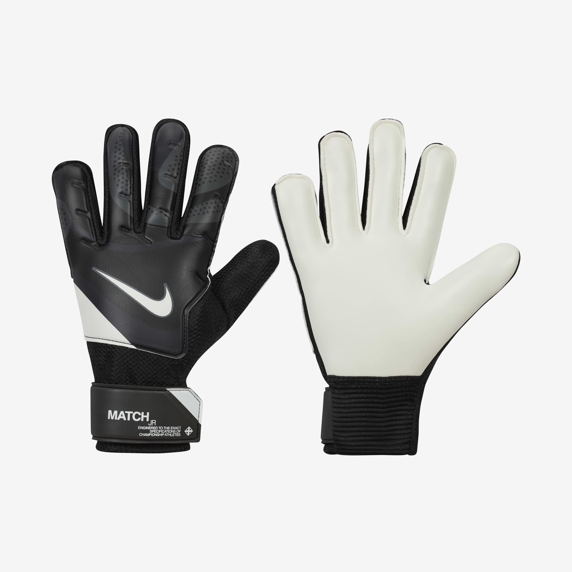 NIKE Unisex Match Jr. Gloves, Black/Dark Grey/White, 4 EU