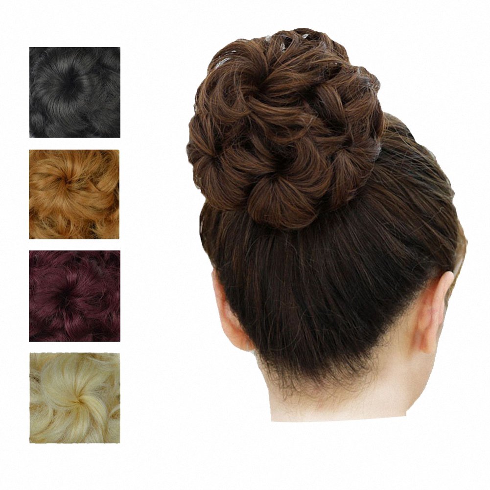 Burgundy 35 Prettywit Hairpieces Short Curly Hair Extension Hair