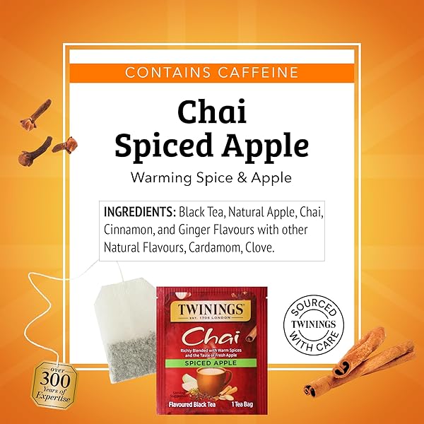 TWININGS TEA, TEA,CHAI,SPICED APPLE 20 BAG