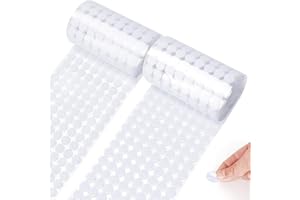 Atpot Self Adhesive Dots, 1480pcs(740 Pairs)0.47” Diameter Sticky dots Sticky Back Hook Nylon, Loop Dots with Strong Waterpro