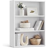 VASAGLE CUSTOS Collection - Bookshelf, 3-Tier Bookcase, Book Shelf, Open Storage Shelf, 9.4 x 23.6 x 32 Inches, for Living Room, Home Office, Dinning Room, Cloud White ULBC163T14