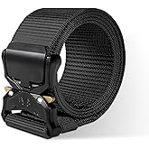Lovarma Tactical Belt Military Hiking Rigger 1.5" Nylon Web Work Belt with Heavy Duty Quick Release Buckle