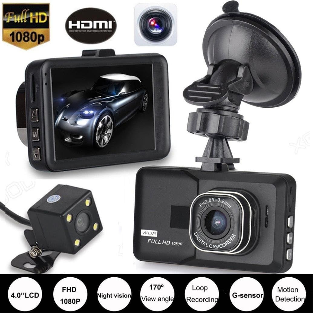 Damark HD 1080P Dual Lens Camera Car DVR Vehicle Video Recorder Rear Dash Cam G-sensor Night Vision Dash Camera DVR