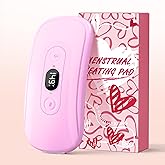 Portable Heating Pad Period Cramps: 2 Timer 6 Heat Levels 6 Vibration Modes Cordless Electric Heating Pad for Back Pain Relief Menstrual Heating Pad Valentines Day Gifts Pink