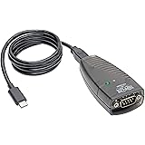 Tripp Lite USA-19HS-C USB-C (Type-C) to Serial Adapter (DB9) - Keyspan, High-Speed, Detachable Cable, USB 3.1, M/M