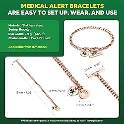Theluckytag Upgraded QR Code Medical ID Bracelets
