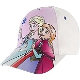 Disney Girls Baseball Cap, Frozen Elsa & Anna Adjustable Toddler 2-4 Or Girl Hats for Kids Ages 4-7