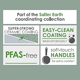 Salter Earth 3pc Saucepan Set Induction Ceramic Non-Stick PFAS-Free Green view 4