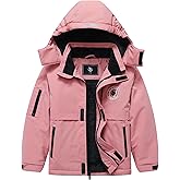 CICVSOC Girl's Ski Jacket Winter Outdoor Warm Snow Coat Kid's Snowboarding Windproof Jacket with Hood