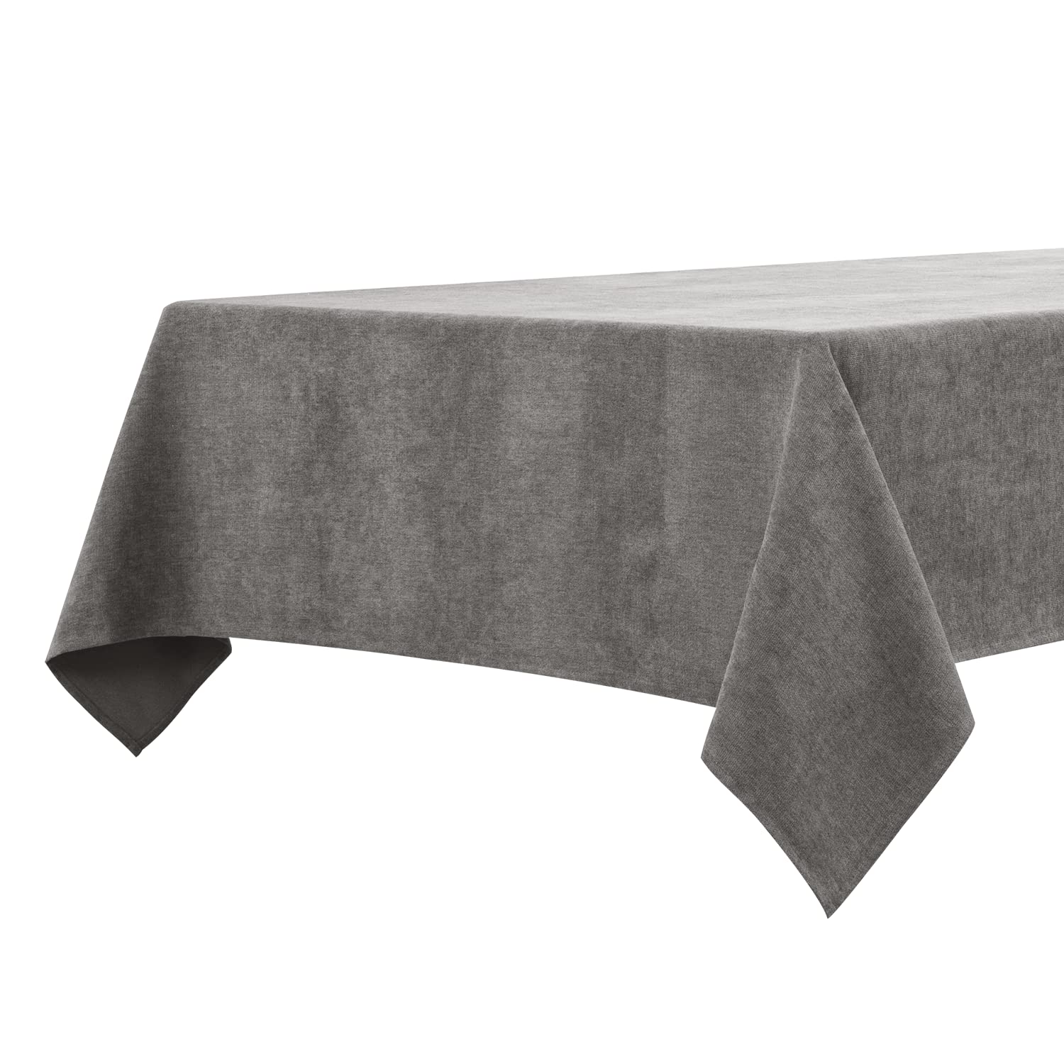BALCONY & FALCON Rectangular Table Cloth, Waterproof & Washable, Wrinkle Resistant, Brushed Linen-Look Fabric Tablecloth for Dining, Kitchen, Parties, Weddings & Outdoor Use (Grey, 140x180cm)