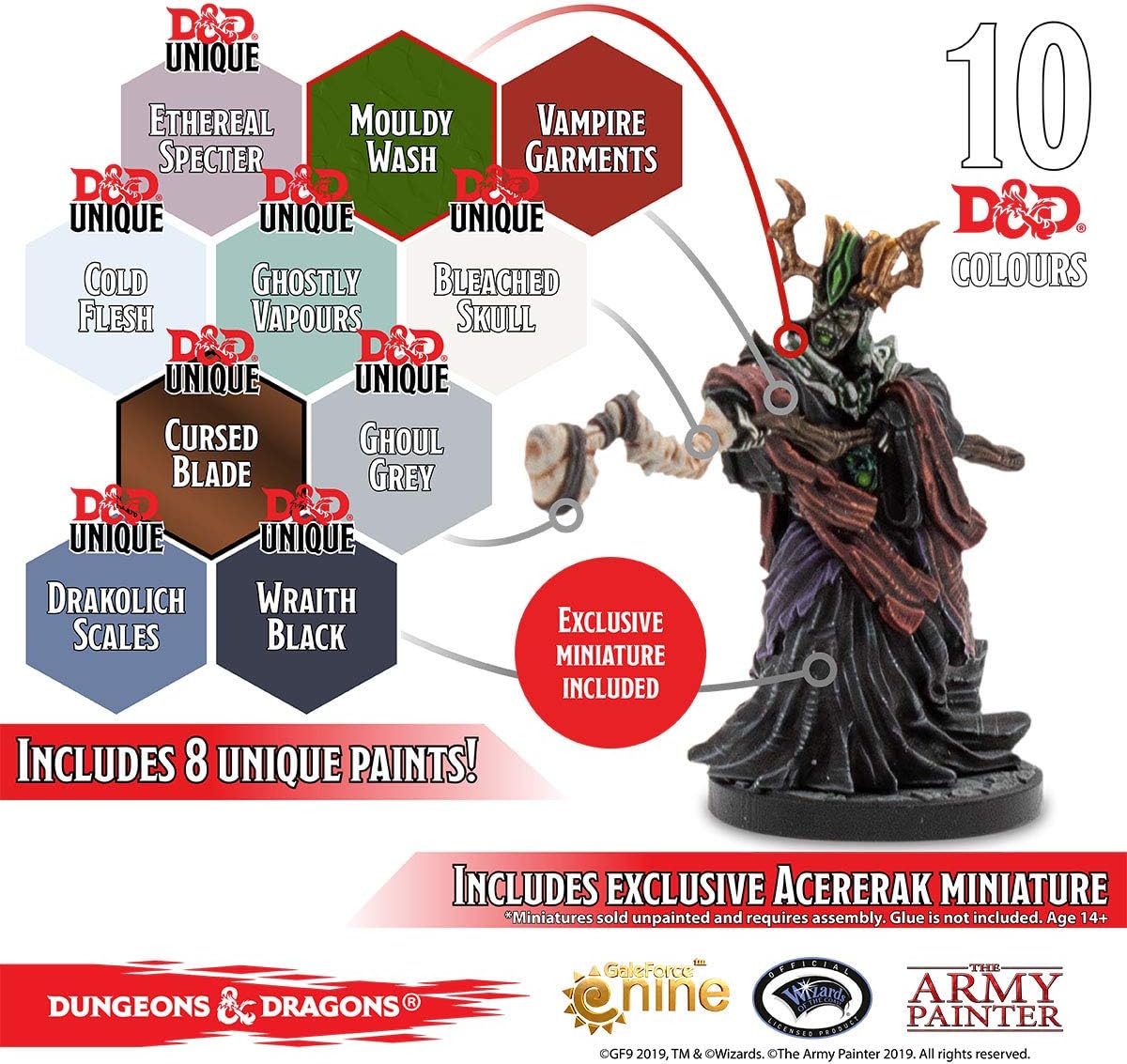 The Army Painter D&D: Undead Paint Set - Nolzur's Marvelous Pigments Miniature Painting Kit with Acererak Miniature - Image 4